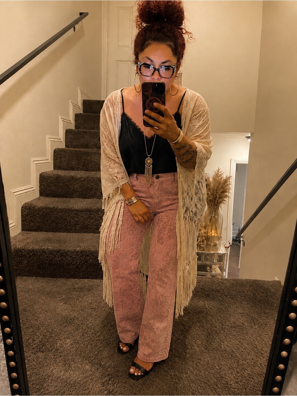 Blush Floral High-Waisted Cropped Pants | Chic & Comfortable